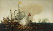 Cornelis Hendriksz Vroom, Spanish Men-of-War Engaging Barbary Corsairs